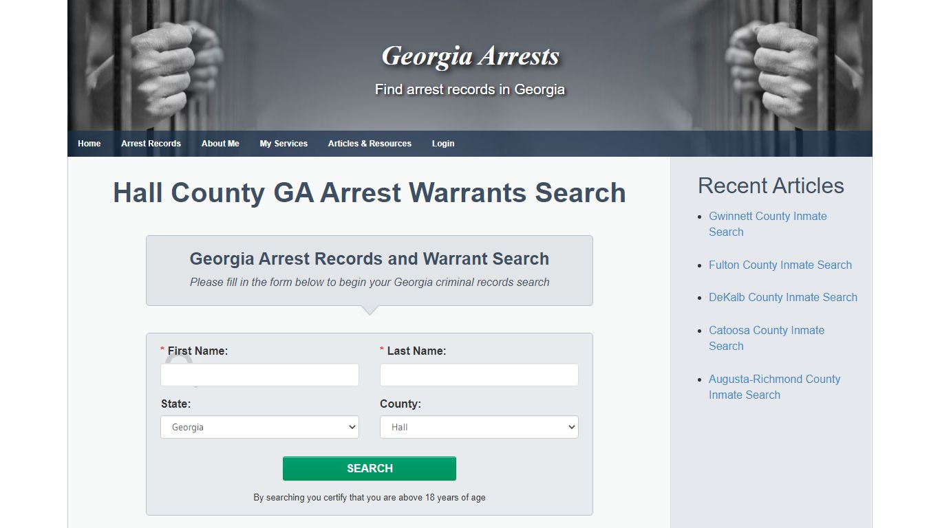 Hall County GA Arrest Warrants Search - Georgia Arrests